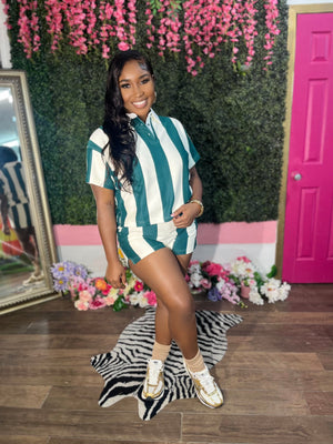 Stripe short set