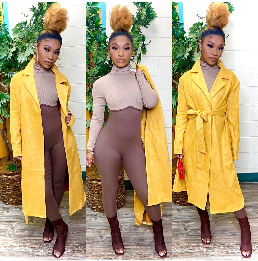 Eve Long Coat (Mustard)