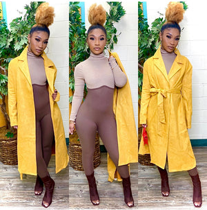 Eve Long Coat (Mustard)